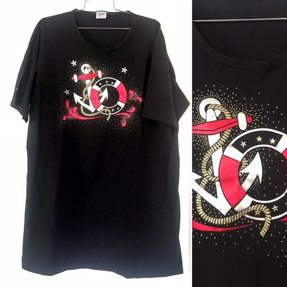 Vintage Dresses & Skirts - Vintage 80’s Florida nautical anchor t-shirt dress
